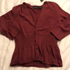 Maroon cardigan